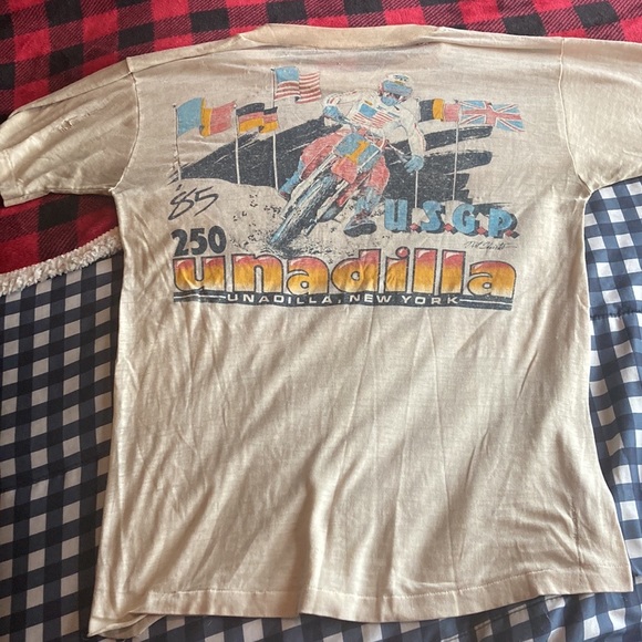 VTG 70s/80s Motocross Unadilla Distressed Shirt - Picture 4 of 11